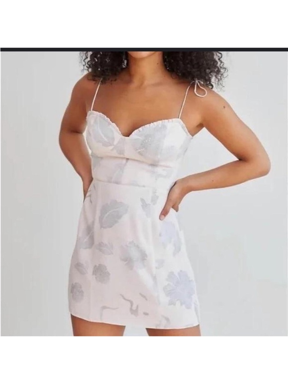 Wilfred Pink Floral Sleeveless Dress with Gray Print